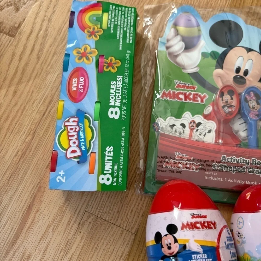 Disney Mickey Mouse Easter Basket Filler Set Eggs Activity Set Dough Stickers